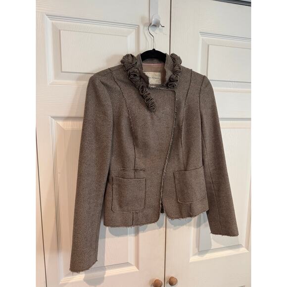 Vintage Banana Republic Women's Herringbone Italian Blazer Jacket  Sz2 - Picture 1 of 5